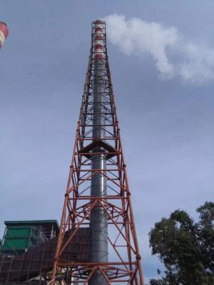 100钢烟囱新建