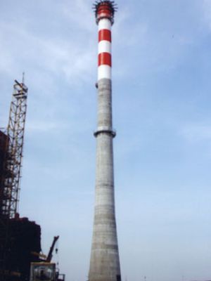 240米烟囱滑模新建